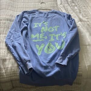 Blue Graphic Sweatshirt